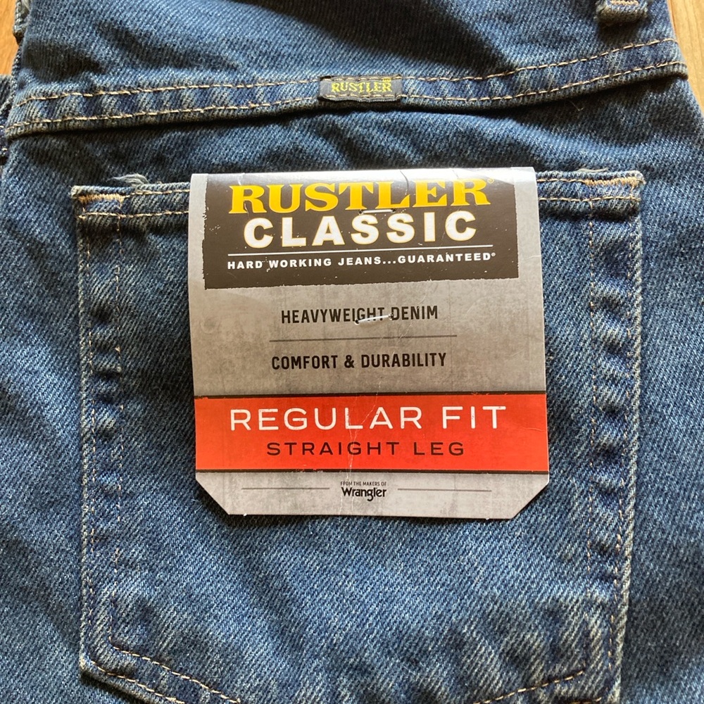 Rustler Classic Men's Straight Leg Jeans in Blue
